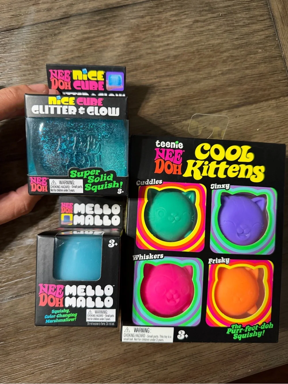 Needoh bundle , cool kittens , cube & mello mallo